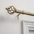 Exclusive Home Torch 1" Curtain Rod And Finial Set, Gold, Adjustable 36"-72"