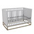 Little Seeds Da8028879ls 35.5 X 30 X 54 In. Haven 3-in-1 Convertible Wood Crib With Metal Base - Dove Gray & Gold Base
