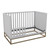 Little Seeds Da8028879ls 35.5 X 30 X 54 In. Haven 3-in-1 Convertible Wood Crib With Metal Base - Dove Gray & Gold Base