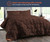 Oversized Palatial King Comforter Pinch Chocolate 300 Gsm Plush Siliconized Microfiber Fill Duvet Insert Box Stiched Quilted Fluffy Soft 600 Tc Egyptian Cotton Shell With Piping & Pillowcases