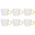 Doact 6pcs Home Heat Resistant Glass Cup Tea Cup With Handle Tea Set Accessories