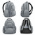 Grey Baby Diaper Bag Backpack Waterproof W/insulated Pockets Stroller Strap Unisex