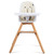 Topbuy Baby High Chair Convertible 3 In 1 Wooden High Chair With Removable Food Tray Beige