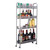 4-tier Utility Cart, Gap Kitchen Slim Slide Out Storage Cart Storage Cart On Wheels, Steel Utility Serving Rack Storage Tower Rack With Wheels For Kitchen Office Bedroom Bathroom Washroom, L2411