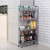 4-tier Utility Cart, Gap Kitchen Slim Slide Out Storage Cart Storage Cart On Wheels, Steel Utility Serving Rack Storage Tower Rack With Wheels For Kitchen Office Bedroom Bathroom Washroom, L2411