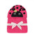 Hudson Baby Infant Girl Cotton Animal Face Hooded Towel, Ladybug, One Size