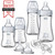 Chicco Duo Newborn Hybrid Baby Bottle Starter Gift Set With Invinci-glass Inside/plastic Outside In Clear/grey