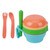 Spptty Infant Food Masher, Pp Food Maker 5.9 X 4.3in Fruit Feeder Set, Holeâshaped Grinding Plate Stacked Storage For Babies Food