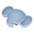 Baby Suction Plate, Silicone Material Elephant Shape Self Feeding Elephant Suction Plate  For Above 6 Months For Home Blue