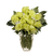 One Dozen Green Roses With Baby's Breath And Green- Fresh Flower Delivery
