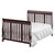 Baby Crib With Changing Table And 6 Drawer Double Dresser Set In Espresso