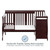 Baby Crib With Changing Table And 6 Drawer Double Dresser Set In Espresso