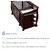 Baby Crib With Changing Table And 6 Drawer Double Dresser Set In Espresso