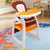 3 In 1 Convertible High Chair With Feeding Tray For Baby, Orange
