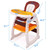 3 In 1 Convertible High Chair With Feeding Tray For Baby, Orange