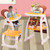 3 In 1 Convertible High Chair With Feeding Tray For Baby, Orange