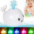 Howarmer White Whale Automatic Spray Water Baby Bath Toy, Fountain Light Up Baby Pool Toddlers Toy With Led Light, Induction Sprinkler Bathtub Shower Toys For Toddlers Kids Boys Girls