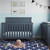 5-in-1 Miles Convertible Crib, Graphite Blue