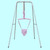 Rusr Kids Jumping Chair Adjustable Baby Swing Bouncing Seat Exercise Toy (pink)