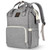 Gimars Adjustable Shoulder Strap Large Capacity Waterproof Backpack Diaper Bags, Gray