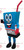 Mascot Brick Of Orange Juice Colored Blue And Red