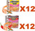 Maruchan Ramen Cup Noodles Instant 24 Count - 12 Hot And Spicy Shrimp Cups & 12 Shrimp Cups Lunch / Dinner Variety, 2 Flavors