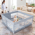 Pkinoicy 47x47inch Small Baby Play Pen, Baby Playpen, Playpen For Babies And Toddlers, Toddler Playpen For Apartment