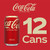 Coca-cola Caffeine Free Soda Soft Drink, 12 Fl Oz, 12 Pack