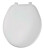Mayfair Round White Plastic Toilet Seat, 'jen-1553-4068