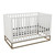 Little Seeds Haven 3 In 1 Convertible Wood Crib With Metal Base, White With Gold Base