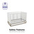 Little Seeds Haven 3 In 1 Convertible Wood Crib With Metal Base, White With Gold Base