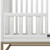 Little Seeds Haven 3 In 1 Convertible Wood Crib With Metal Base, White With Gold Base