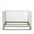 Little Seeds Haven 3 In 1 Convertible Wood Crib With Metal Base, White With Gold Base
