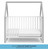 Storkcraft Orchard Canopy 5-in-1 Convertible Baby Crib White/pebble Gray