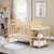 Convertible Crib And Changer Combo 3-in-1,crib And Changing Table Combo With Drawer, Converts To Toddler Bed-natural
