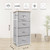 Bigroof 4 Drawer Dresser Storage Organizer, Fabric Drawers Closet Shelves For Kids Bedroom Nursery Steel Frame Wood Top With Fabric Bins For Clothing Blankets Plush Toy (light Grey-4 Drawers）