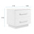 Doact Led Bedside Table Nightstand, Modern Stylish 2 Drawers Bedside Cabinet With Led Blue Light High Gloss Front Panel For Bedroom
