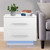 Doact Led Bedside Table Nightstand, Modern Stylish 2 Drawers Bedside Cabinet With Led Blue Light High Gloss Front Panel For Bedroom