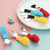 Grofry Baby 1set Feeding Utensil No Burr Heat-resistance Portable Spoon Fork Utensil For Kindergarten