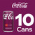Cherry Coke Mini Cans, Cherry Flavored Coca-cola Soda Soda Soft Drink, Fridge Pack, 7.5 Fl Oz, 10 Pack