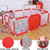 71inch Baby Playpen For Toddler, Large Baby Playard, Indoor & Outdoor Kids Activity Center With Anti-slip Base, Sturdy Safety Play Yard With Soft Breathable Mesh, Red