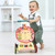 - 4 Wheels Baby Walker, Wooden Push Wagon Toy For 1-3 Years Old Girl/boy, Toddler/kid Push Toy Cart For Walking, 2-in-1 Toy Shopping Cart, Outdoor Activity Walker For Infant - Yellow Lion