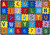 Mybecca Kids Rug Alphabet Puzzle 3' X 5' Abc Learning Carpet (39" X 56")