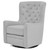 Evolur Eden Swivel Glider/ Ergonomic Design/ Easy Assembly Glider In Light Grey