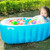 Tinksky Inflatable Baby Bathtub Portable Swimming Pool Kid Infant Toddler Foldable Shower Basin (blue)