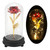 Keenso 24k Gold Plated Rose Flower Led Light With Glass Cover Base Valentines'day Wedding Gift