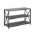 40" X-frame Console - Slate Grey, Black Metal