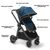 Mompush Ultimate2 Baby Stroller With Removable Bassinet And Adjustable Seat, Navy, Unisex