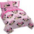 Minnie Mouse 817763 Disney Character All Over Reversible Twin Bed Set, Pink & White - 4 Piece
