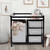 Costway Black Infant Baby Changing Table W/3 Basket Hamper Diaper Storage Nursery